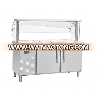 Commercial stainless steel buffet food warmer for hotel kitchen project