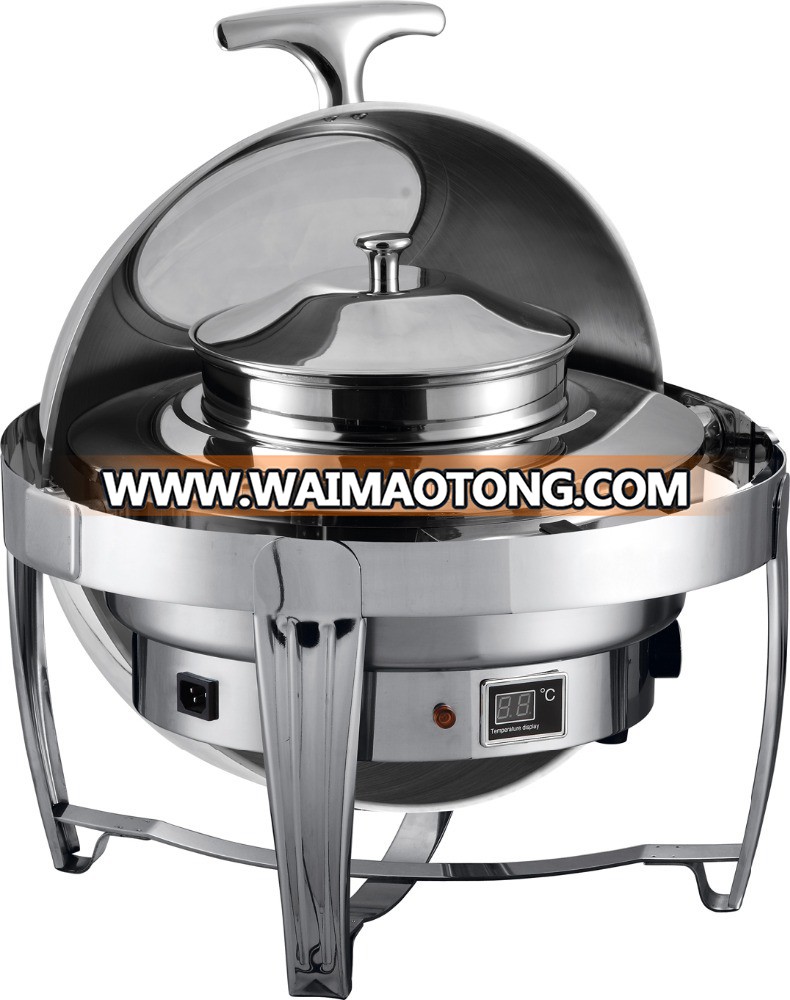 High quality chafing dish with glass visible cover hotel kitchen equipment